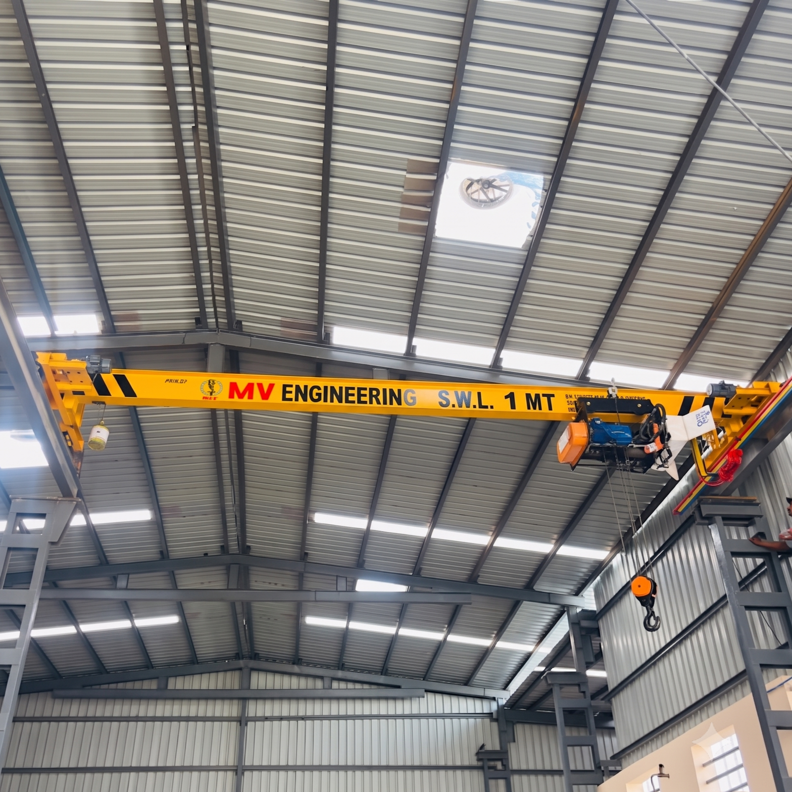 1 Ton Capacity Single Grider EOT Crane